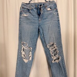 American Eagle Outfitters Light Blue Distressed Boyfriend Jeans